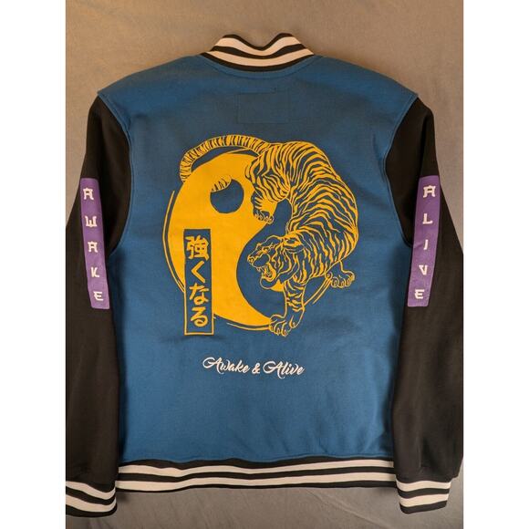 Brooklyn Cloth MFG Co. Varsity Jacket Large Awake and Alive Letter Graphic - Picture 7 of 13